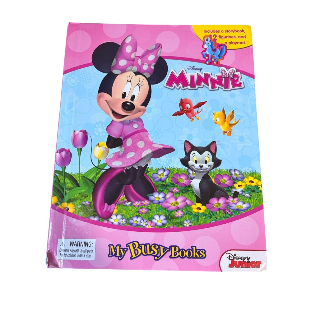 Disney Minnie Mouse My Busy Books Storybook 10 Figurines and Playmat Set Phidal